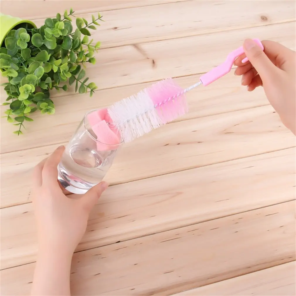 

Baby Feeding Clearer 360 Degree Rotating Spin Sponge Brush Baby Milk Feeding Bottle Nipple Wash Cleaning Scrubber Brushes