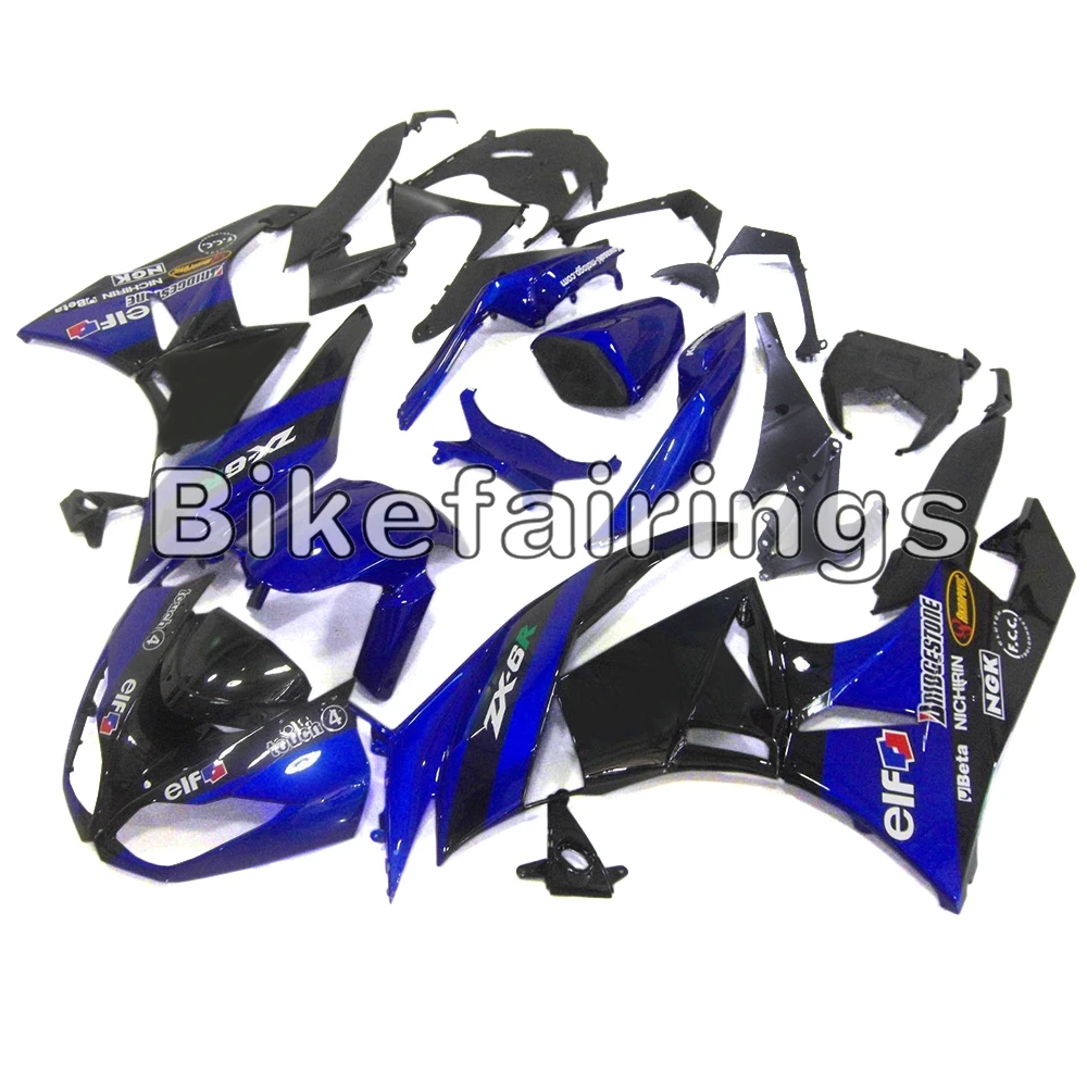 

Injection Fairing Kit Bike Body Kit For ZX-6R 2009 2010 2011 2012 ZX636R 636 ABS Plastic Blue Black Cowlings New Cover