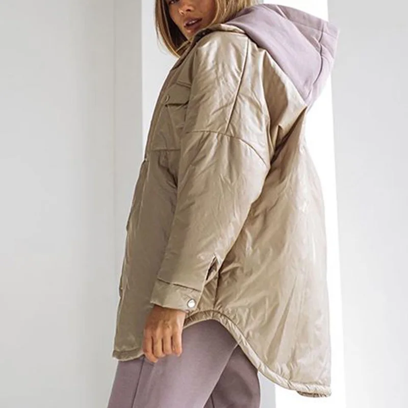 

Malina Winter New Solid Bread Parkas Women Fashion Pockets Coats Women Elegant Adjustable Waist Cotton Jackets Female Ladies JN