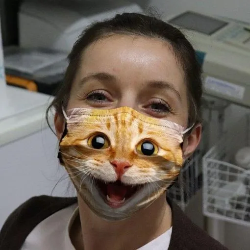 Взрослая мужская женская маска для рта с принтом собаки Пыленепроницаемая