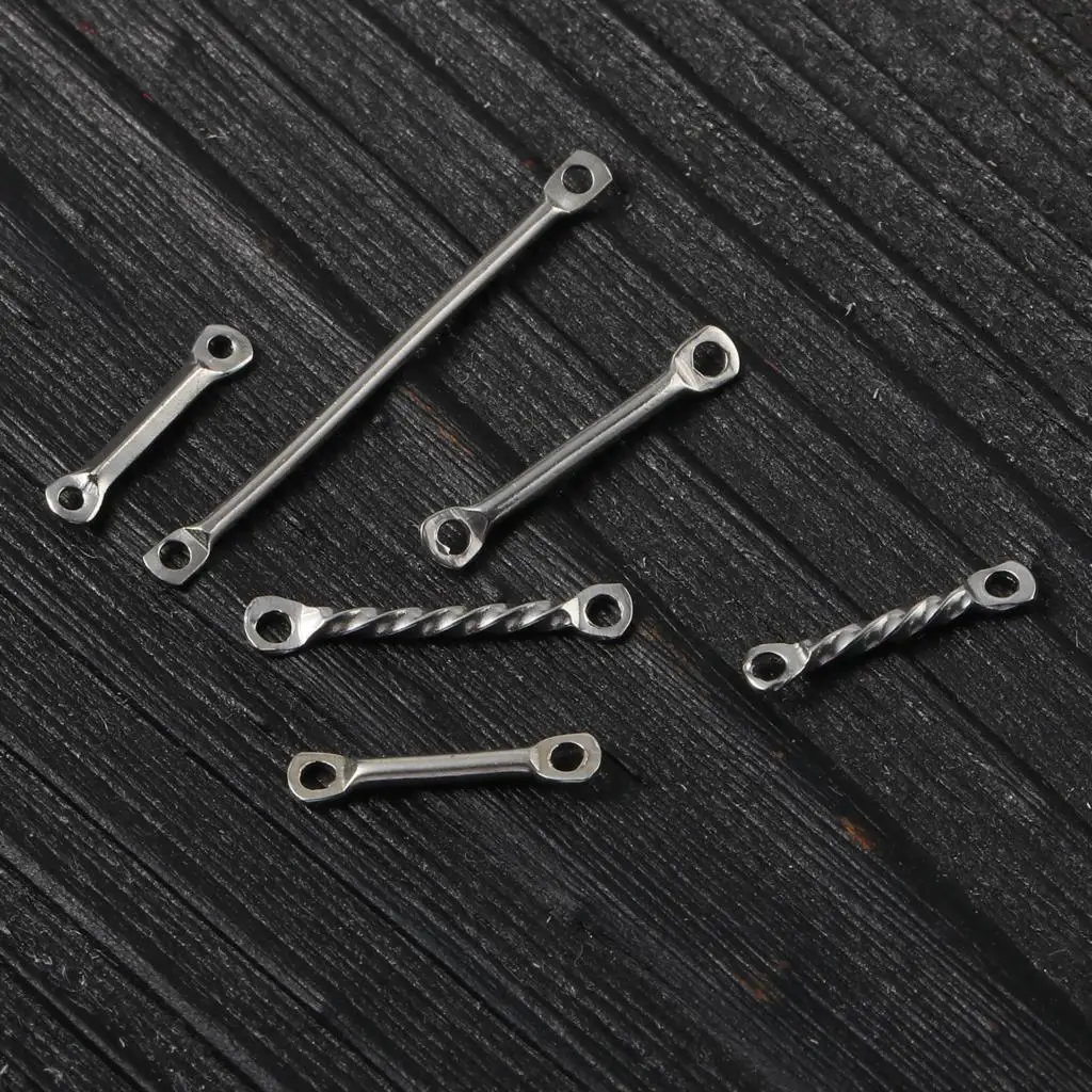 

30PCs/60PCs Stainless Steel Connectors Rectangle Silver Color Jewelry Findings for DIY Accesories for Jewelry Making Wholesale