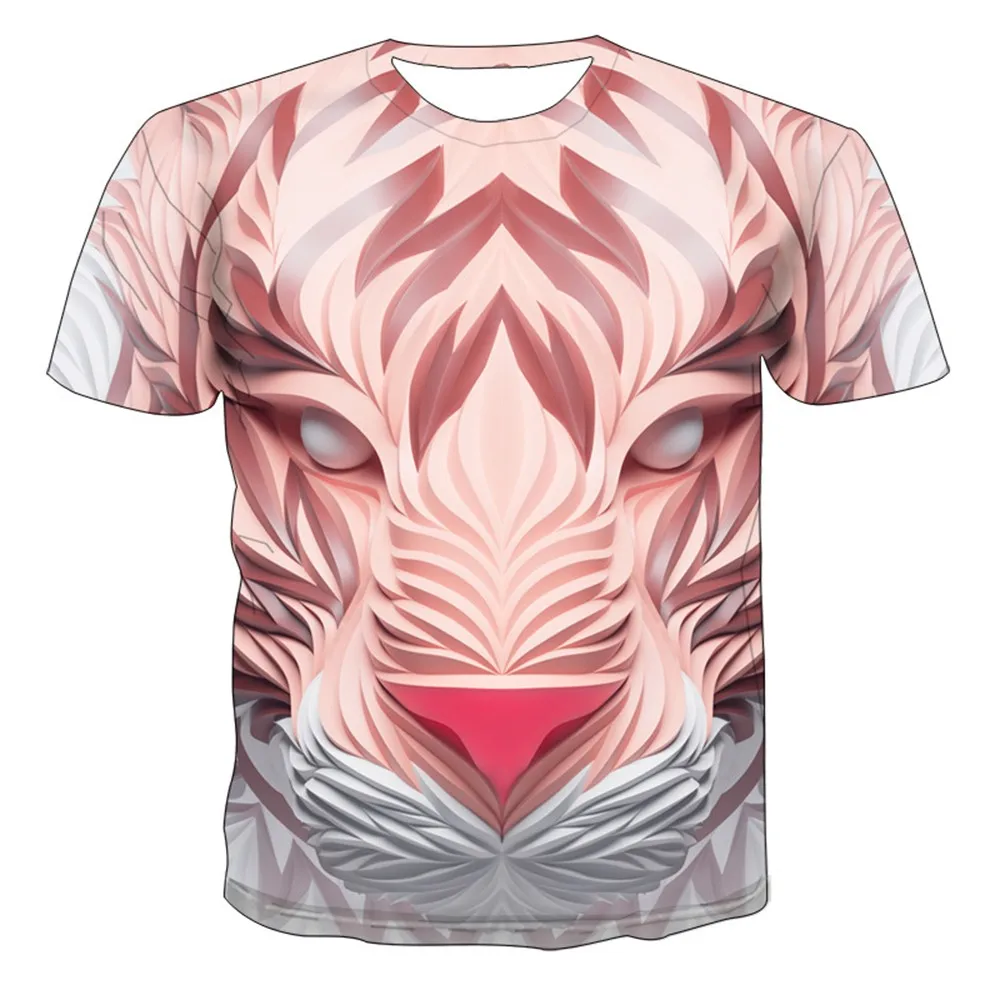 

Men Casual Sport 3D Graphic Wolf T-Shirt Tops Round Neck Short Sleeve Blouse 3D Print Native American Indian Men T-shirt Skull