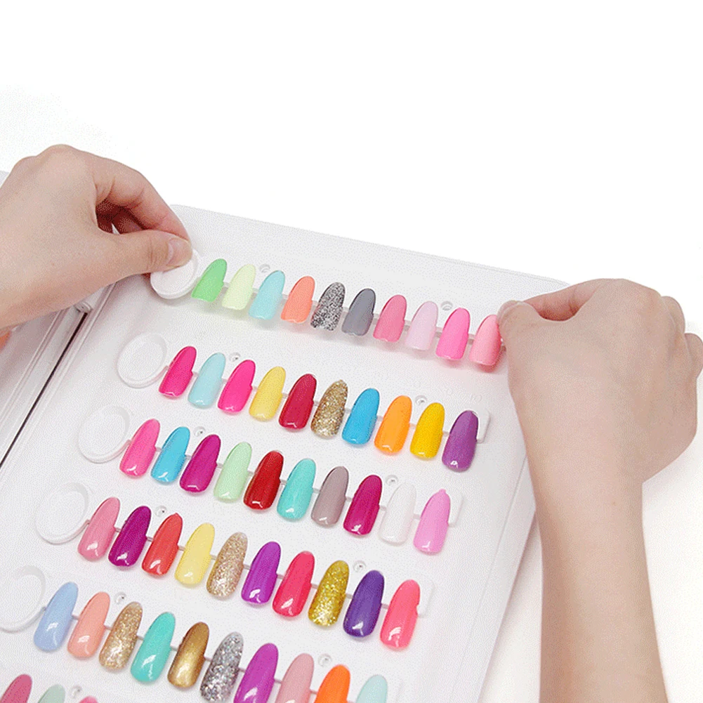 

Nail Display Chart Nail Color Chart Display Book With Nail Tips Nail Practice Card Design Board