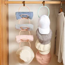 4/6pcs Baseball Cap Door Hanging Rack Hat Display Holder Door Closet Clothes Scarf Towel Round Storage Shelf Home Organizers