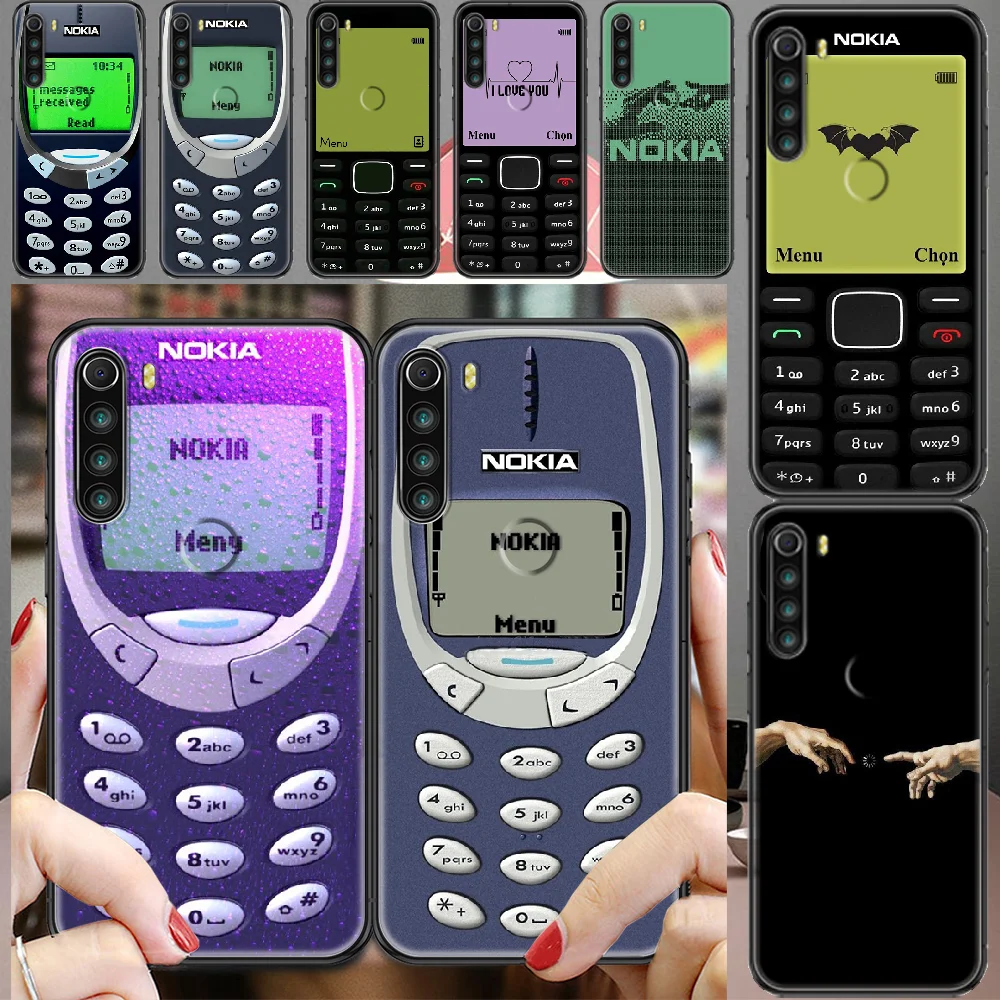 

Nokias Retro Old Brand Phone case For Xiaomi Redmi Note 7 7A 8 8T 9 9A 9S K30 Pro Ultra black art coque pretty waterproof