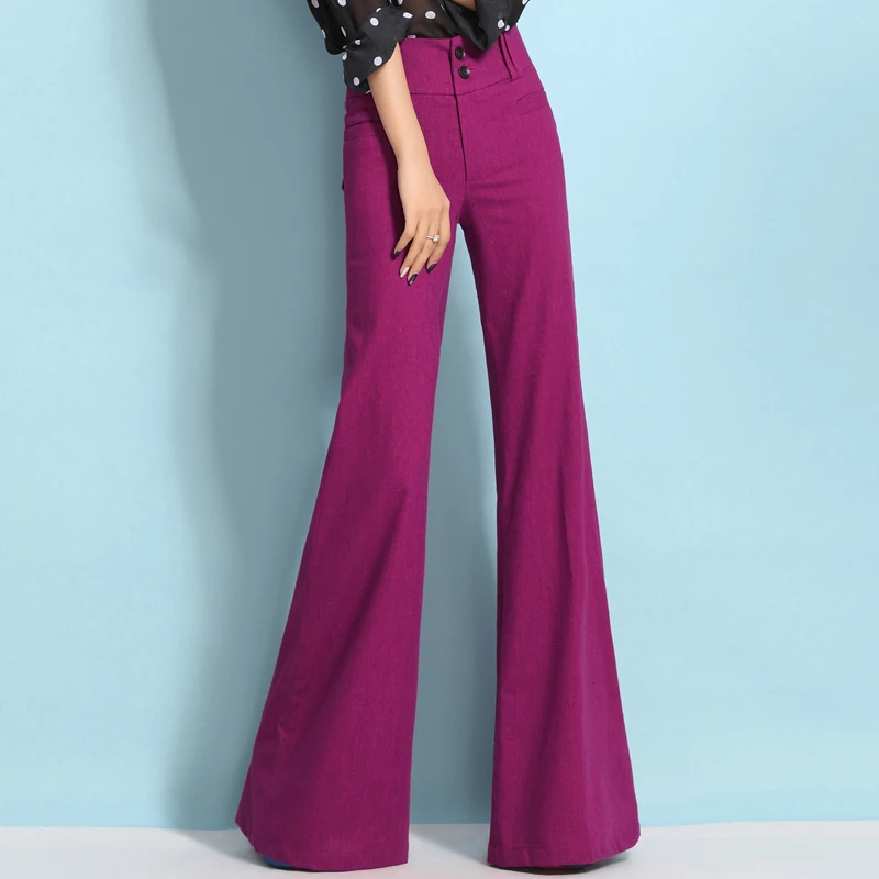 Весна 2020 новые красные льняные широкие брюки с подвеской женские драпированные