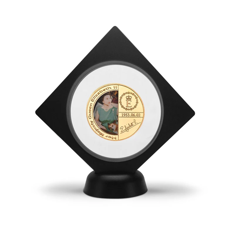 coin2 with stand WR queen Elizabeth II Золотая сувенирная монета с подарочной коробкой королевская семья памятные монеты коллекционные вещи медаль дропшиппинг - Цвет: coin2 with stand