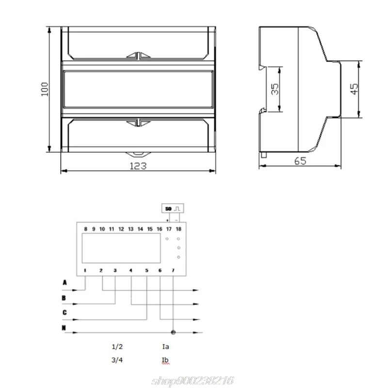

3 Phase 4 Wire Electric LCD Display Digital Energy Meter Calibrated For DIN Rail Power Meters 50/60HZ A28 21 Dropshipping