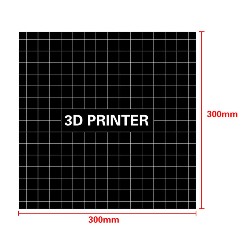 Запчасти для 3D-принтера магнитная лента для печати 300x300 мм квадратная Тепловая наклейка Горячая кровать сборная пластина лента поверхность Гибкая Пластина