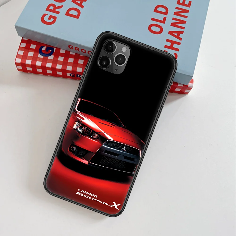 

Mitsubishe Fashion Sport Car Phone Case For IPhone 4 4s 5 5S SE 5C 6 6S 7 8 Plus X XS XR 11 12 Mini Pro Max 2020 black Shell Tpu