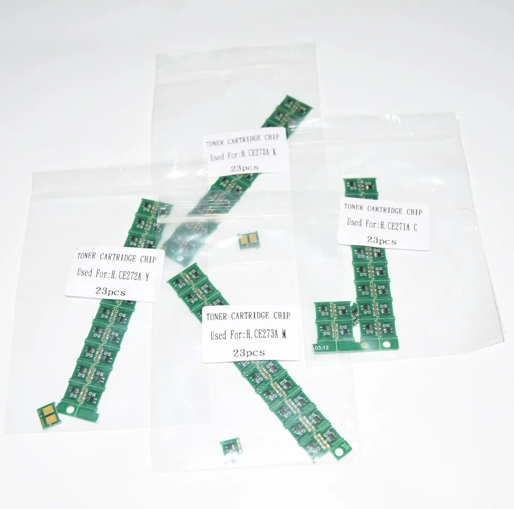 5 комплектов чип для тонера CE270A CE271A CE272A CE273A HP 650A CP5525dn 5525xh M750dn 750xh 5525 барабана |