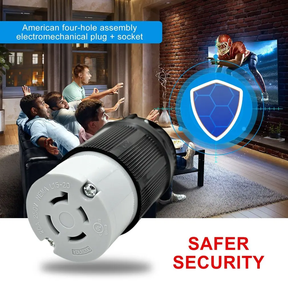 NEMA Generator Plug + Socket L15-20 L15-30 4 Prong Locking 20A or 30A 125V 250V Male And Female Ends Connector | Электроника