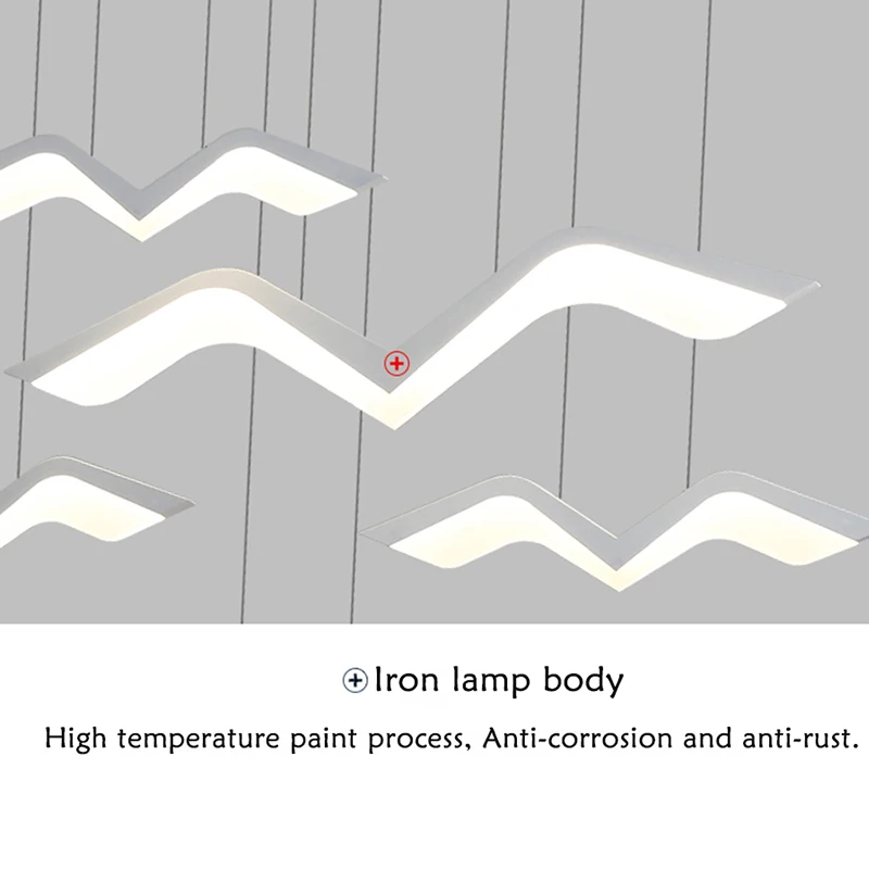 Lámpara colgante moderna para oficina, comedor, Art LED, decoración blanca, accesorios de Bar y restaurante