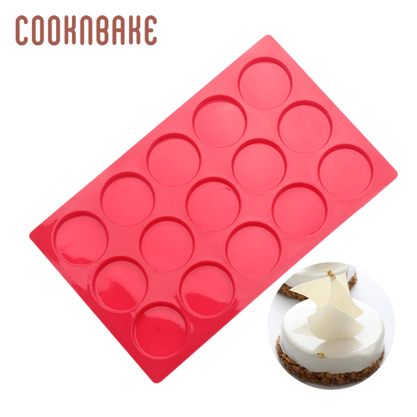 Силиконовая форма для печенья COOKNBAKE 15 полостей инструмент выпечки торта круглое