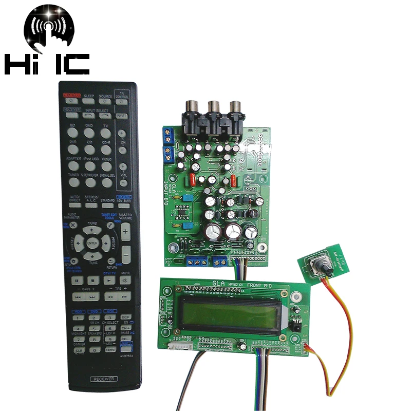 HiFi Infrared Remote Control Volume Adjust Board Amplifier Preamp Input Selection Tone With Display | Электроника