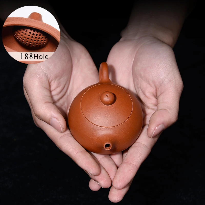 Мини чайник Yixing из фиолетовой глины красной ручной работы емкость 120 мл 188