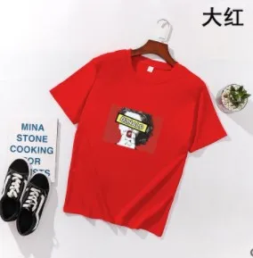 Милая женская футболка Летняя Повседневная с коротким рукавом и круглым вырезом