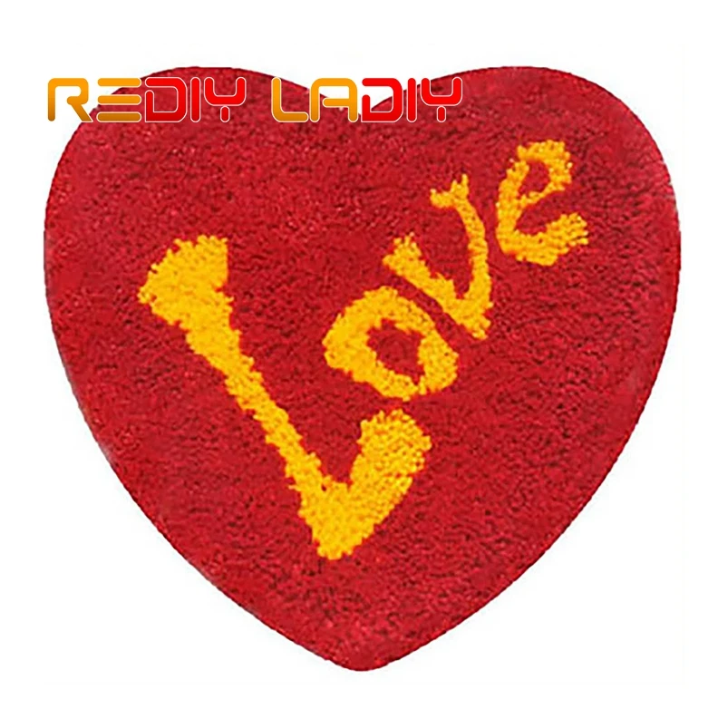 Набор ковриков с крючком вязаный ковер коврик из Красной пряжи предварительно