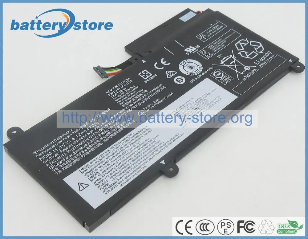 Бесплатная доставка 10 8 В 47 Вт натуральная батарея 45N1755 45N1756 для LENOVO THINGPAD E455 E450 E460 |