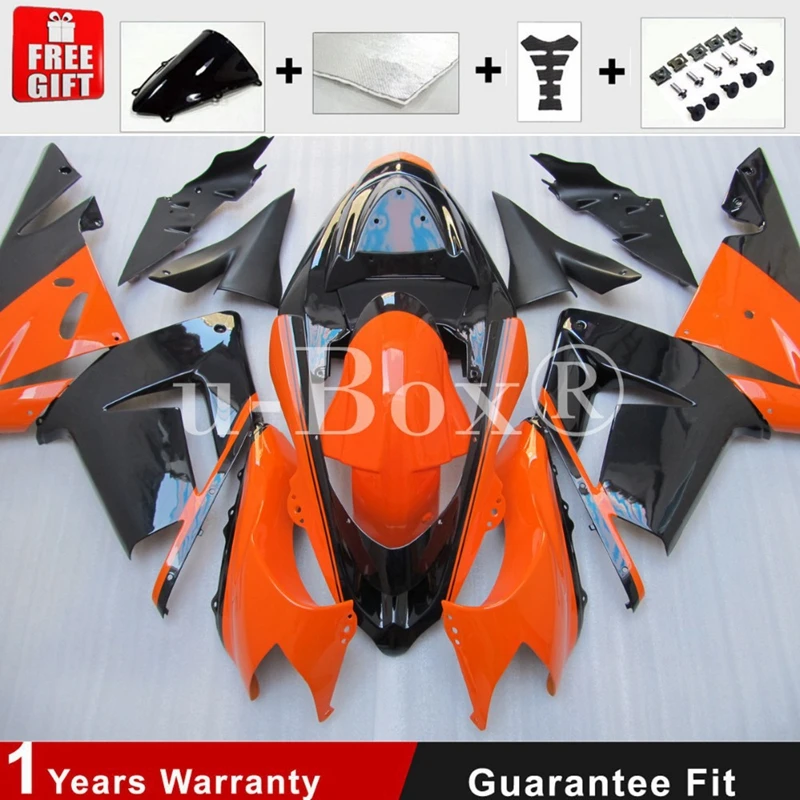 

4 Gifts New ABS Motorcycle Fairings Kit Fit for kawasaki Ninja ZX10R 2004 2005 04 05 10R ZX-10R Bodywork set Custom orange