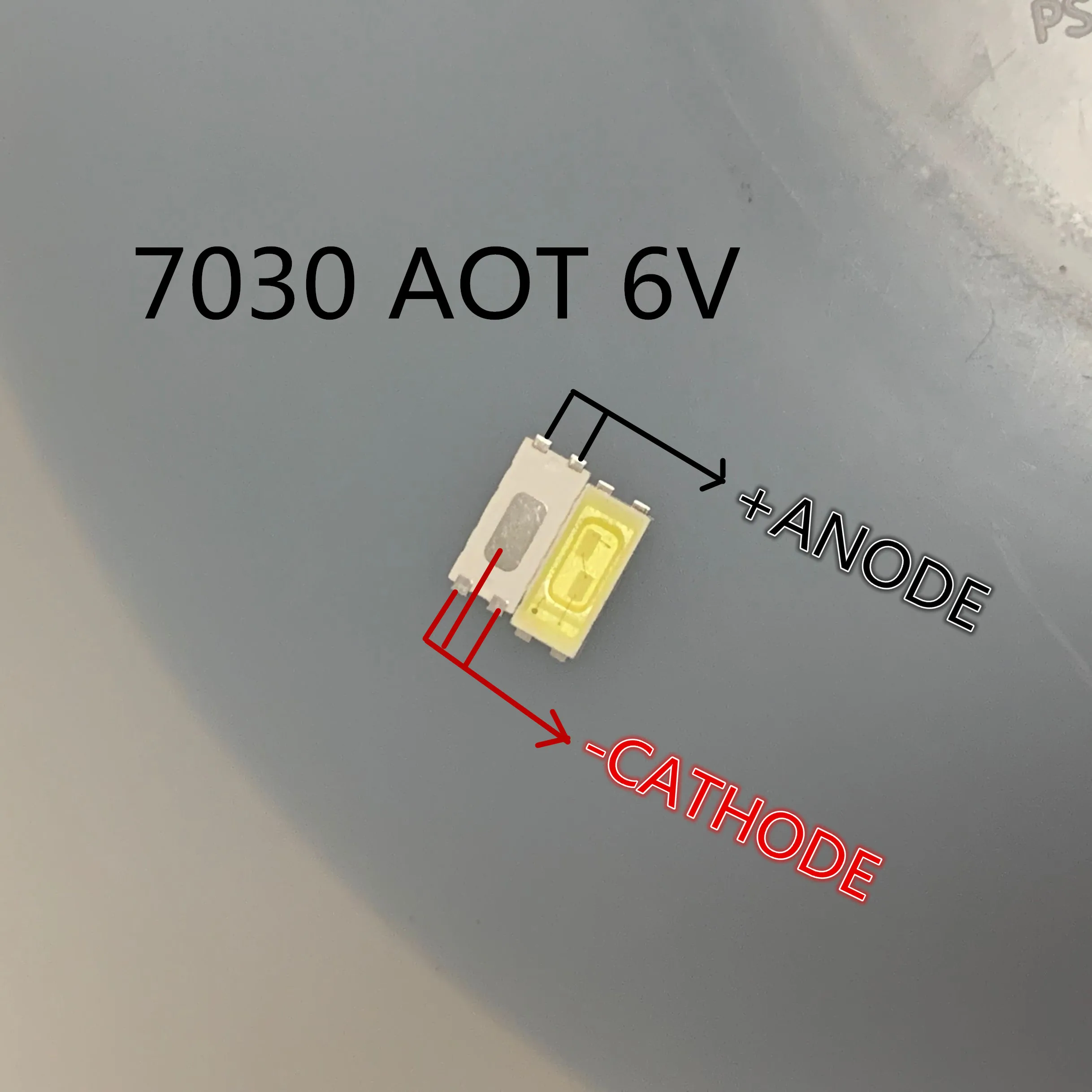 50 шт. АОТ светодиодный Подсветка высокое Мощность 1 Вт 6В 7030 холодный белый