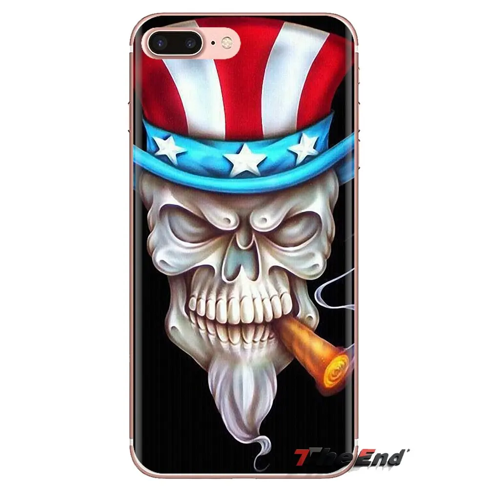 Чехол из ТПУ для курения с черепом huawei G7 G8 P7 P8 P9 P10 P20 P30 Lite Mini Pro P Smart Plus 2017 2018 2019 |