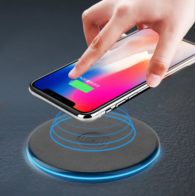 Универсальное Быстрое беспроводное зарядное устройство Qi USB для iPhone X 7 8 Plus Samsung