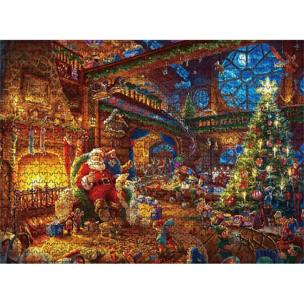 

Christmas Santa 1000 Piece Jigsa Puzzle Challenge Yourself with Puzzles New Year 2021 Cute Christmas Ornaments Xmas Decor