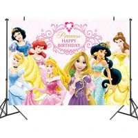 1pcs six princess photography decoration backgrounds vinyl cloth photo shootings backdrops for kids girl birthday party supplies