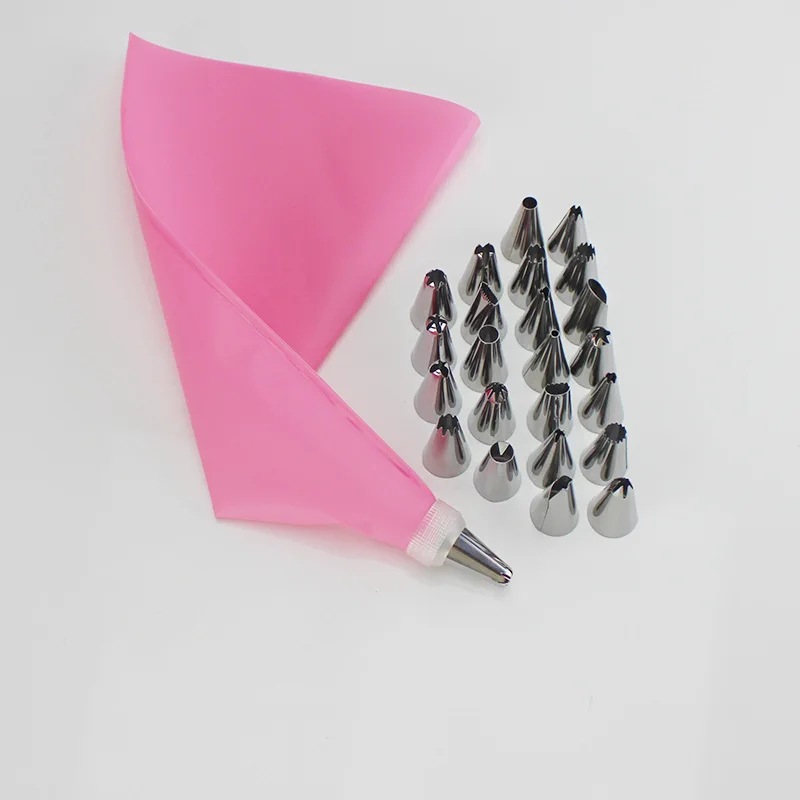 12 дюймов силиконовая насадка для айсинга Крем кондитерский мешок + 24 шт.