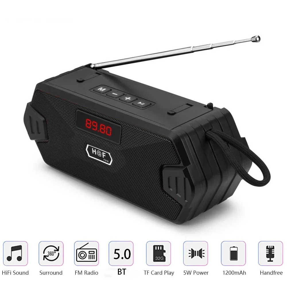 

Portable Bluetooth-compatible Wireless Speaker Outdoor Bass Column USB Speakers With FM Radio AUX TF MP3 Subwoofer For Phone PC