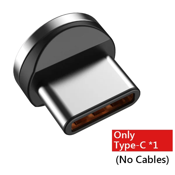 Only Type-c Plug ACCEZZ светодиодный магнитный кабель для быстрой зарядки, магнитный кабель Micro usb type C, Кабель зарядного устройства для iPhone X 7 samsung S10, шнур для Android - Цвет: Only Type-c Plug