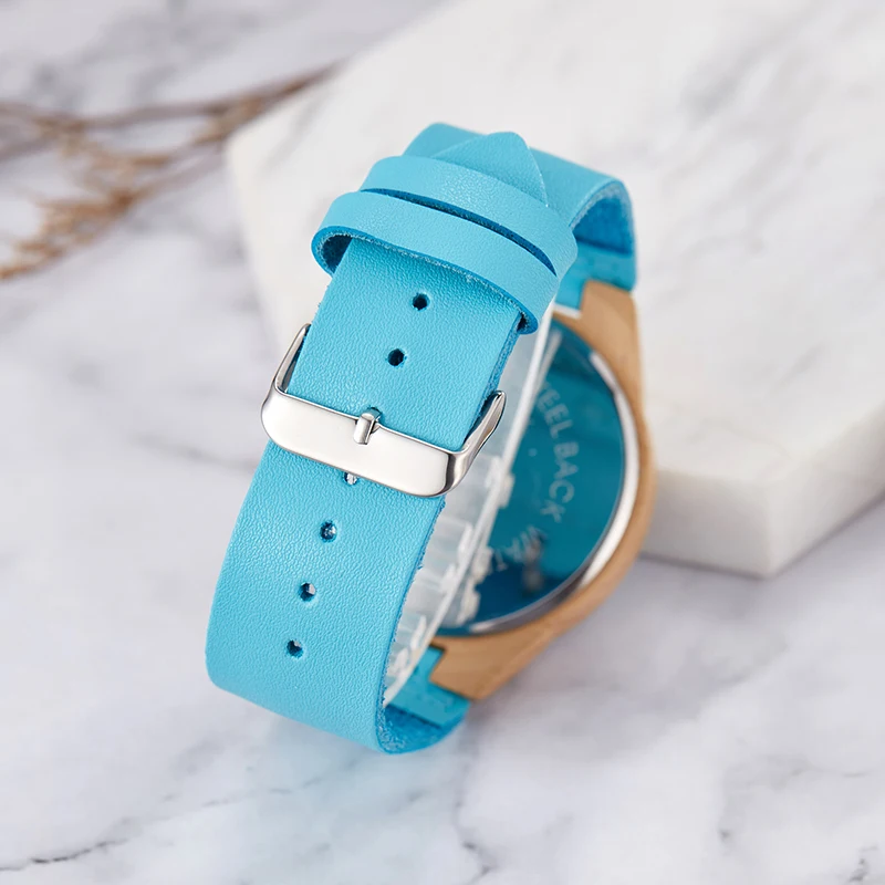 Часы наручные кварцевые с ремешком из натурального дерева 3 вида|Женские часы| |