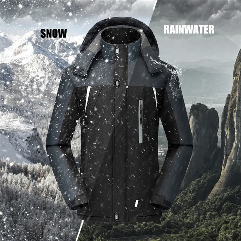 Men /Women Autumn Winter Coat with Plush & Thick Outdoor Leisure Warm Coat Mountaineering Suit Mens Hooded Bomber Coats  New