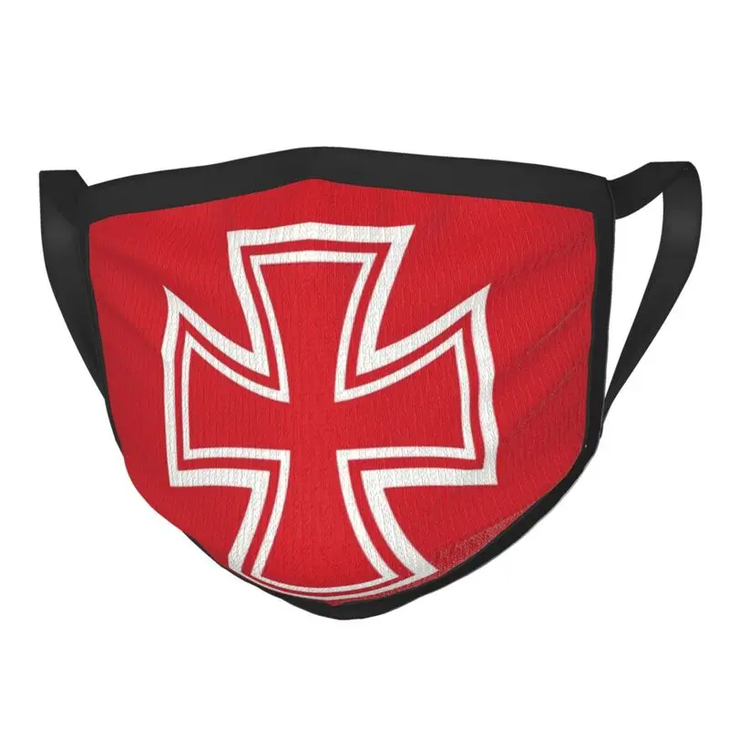 

Fashion Knights Templar Cross Breathable Mouth Face Mask Deus Vult Medieval Holy Warrior Crusader Protection Respirator Muffle