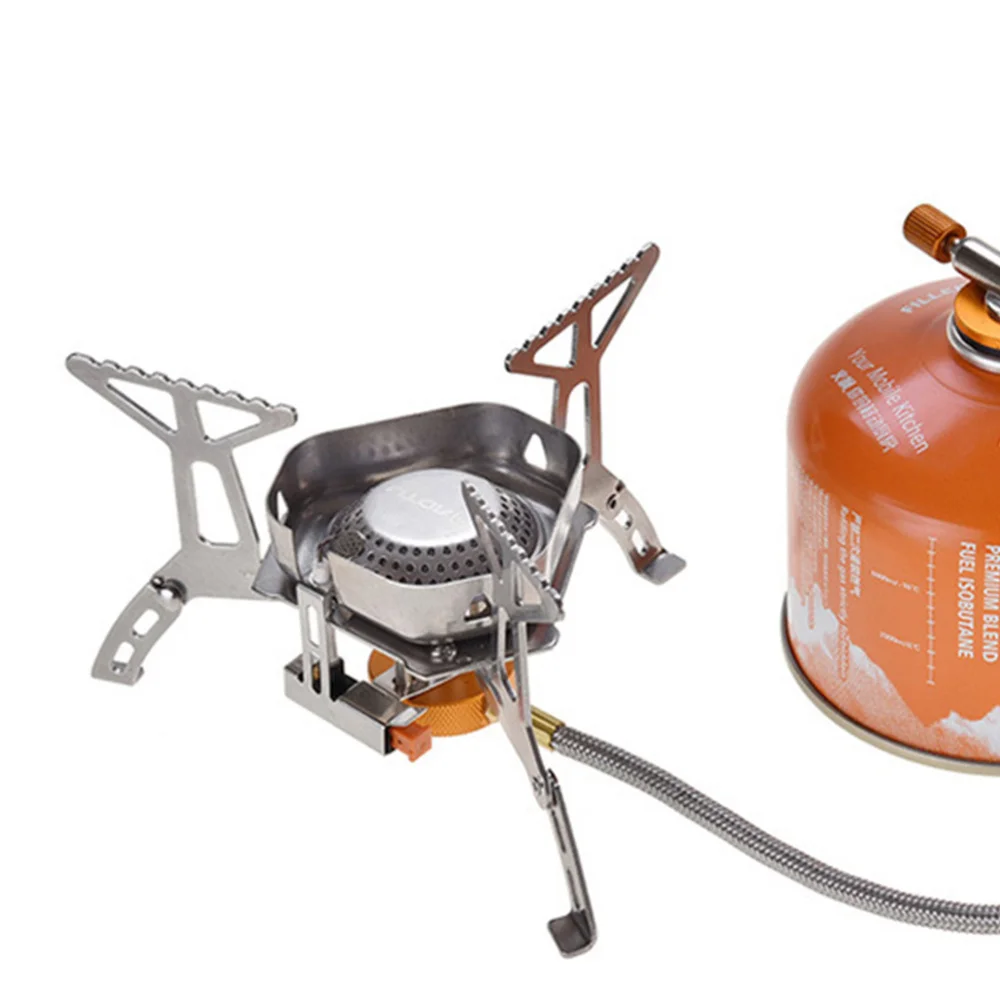 

Camping Windbreak Burner Outdoor Portable Gas Stove Hot Pot Grill Folding Burner Electronic Ignition Cooker Outdoor Cooking Camp