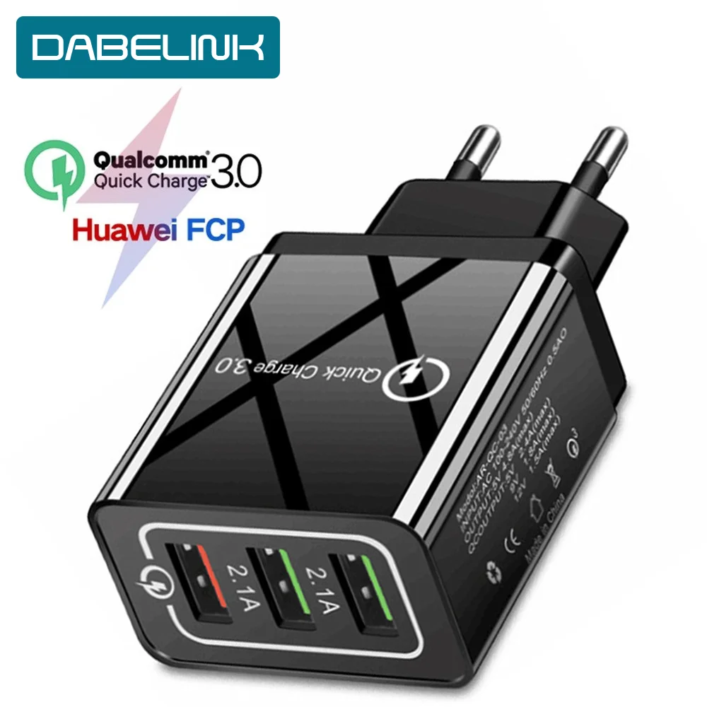 USB зарядное устройство QC 3 0 портативное 30 Вт быстрая зарядка настенное для