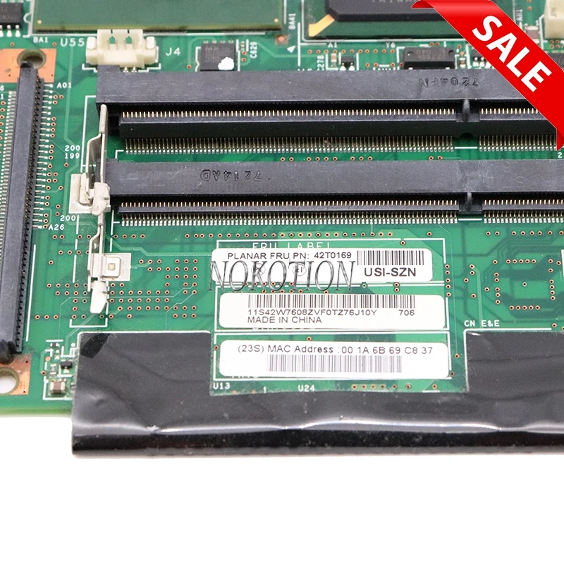 NOKOTION 42T0169 42W2207 44C3716 для Lenovo thinkpad T60P серия материнская плата ноутбука 15 4 дюймов ATI