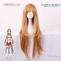 Monenjoy Sword Art Online Yuuki Asuna Cosplay Wig Anime SAO Light Brown Long Cos Hair