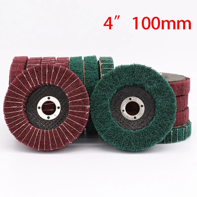 1 шт. 100 мм Non плетеная с клапаном шлифовальный диск нейлоновое полировочное