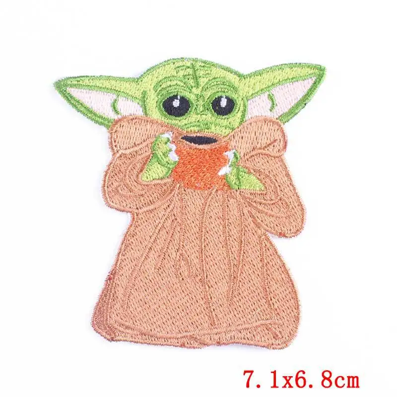 

Disney custom Yoda cartoon embroidery patch for boys and girls beautiful Christmas and birthday gifts