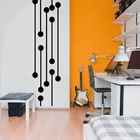 Большая геометрическая цифровая Наклейка на стену, Виниловая наклейка на стену для офиса, гостиной, детской, игровой комнаты, Декор для дома