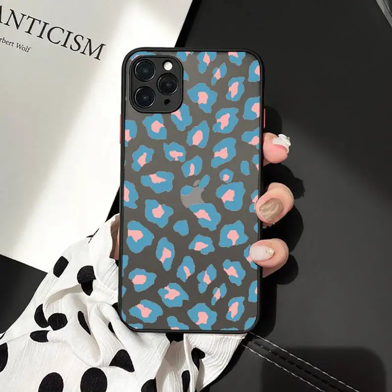 

cow skin print Phone Cases matte transparent For iphone 7 8 11 12 plus mini x xs xr pro max cover