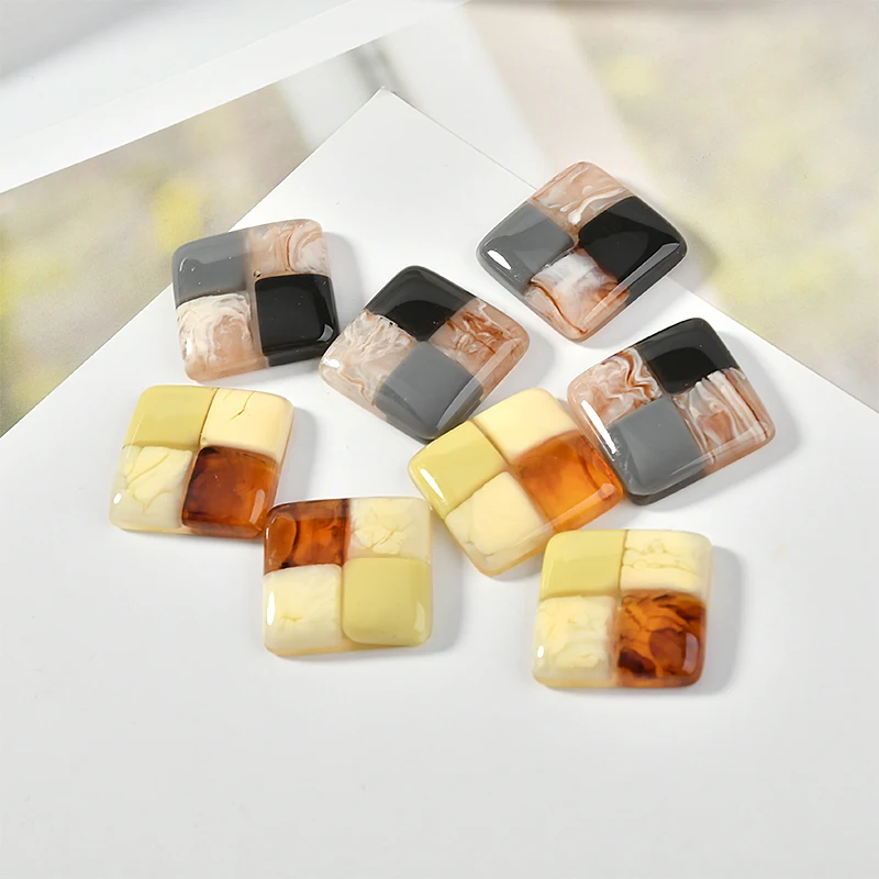 Бусины ручной работы 20 мм геометрическая форма 30 шт./лот модные бусины из смолы с