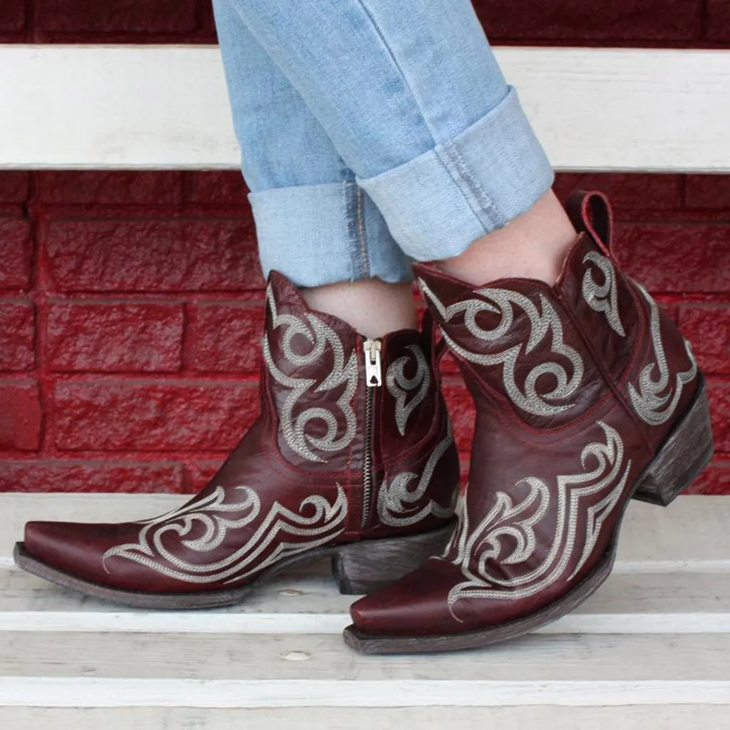 SAGACE/обувь женские ботильоны в древнем стиле на молнии сбоку короткие ботинки