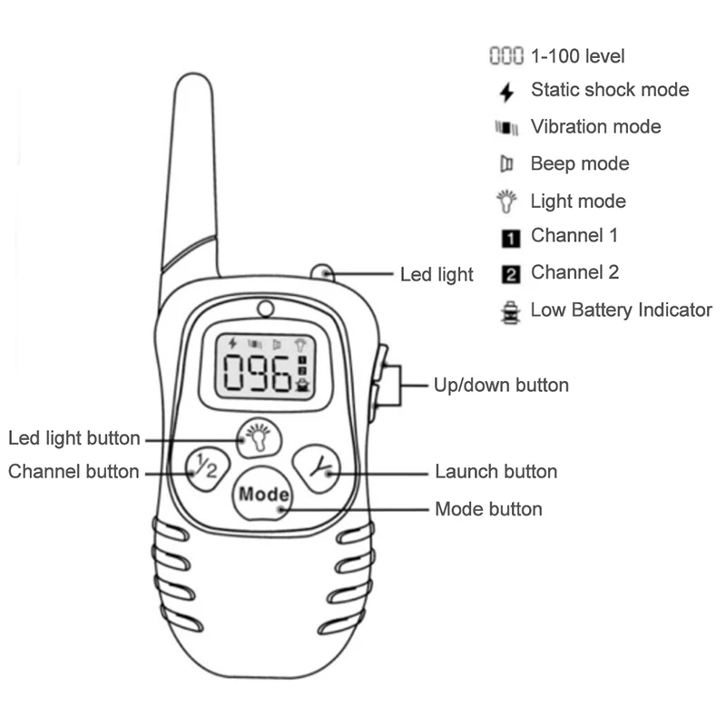 Электрические тренировочные ошейники для собак 300 м с дистанционным управлением