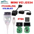 Мини VCI J2534 V1.4.1 FT232RL FTDI для Toyota FT232RQ TIS Techstream OBD2 автомобильный сканер V16.00.017 мини vci диагностический кабель