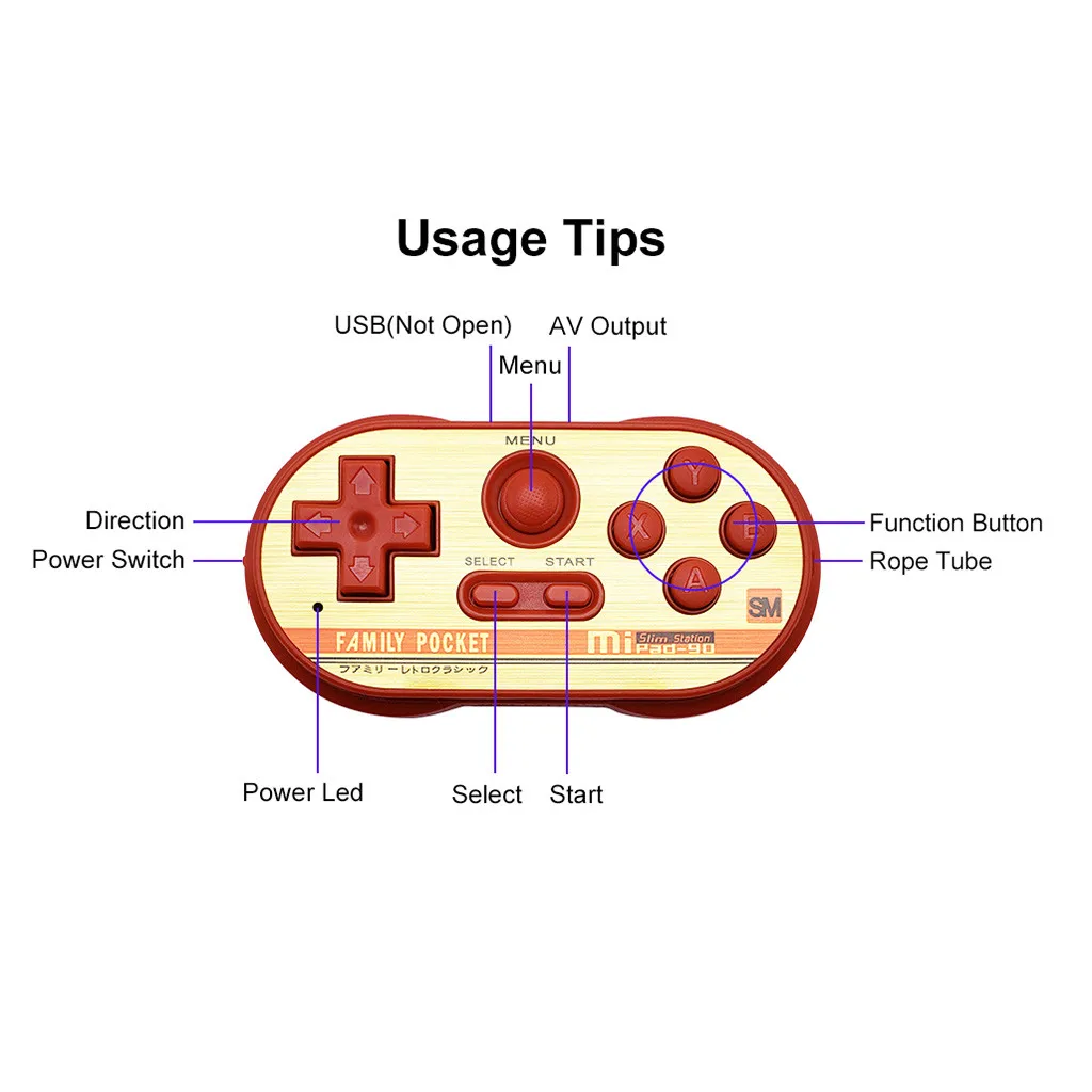 Портативный игровой контроллер в стиле ретро Встроенный 20 классических игр 8 бит