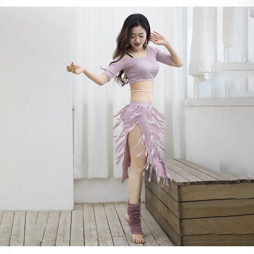 Belly Dance Set танцевальная одежда Платья с набивным рисунком Костюм для упражнений в