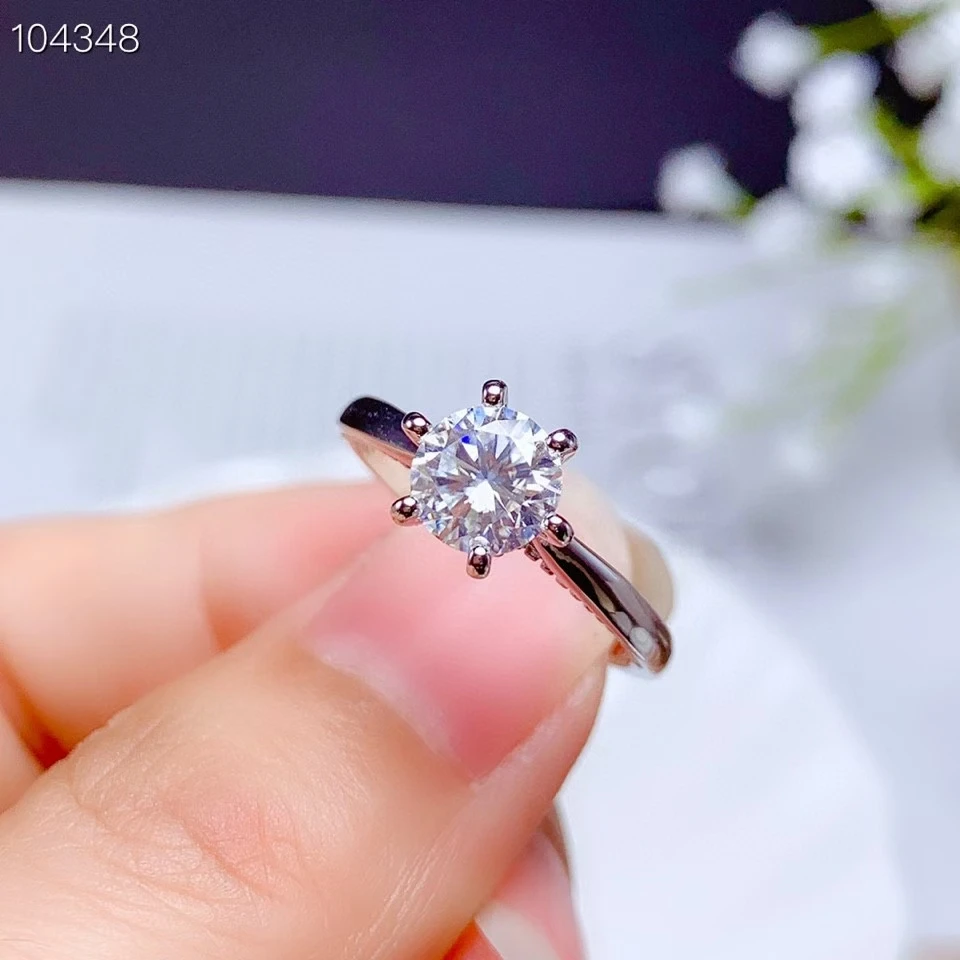 Мужское кольцо с муассанитом серебро 925 пробы 1 карат